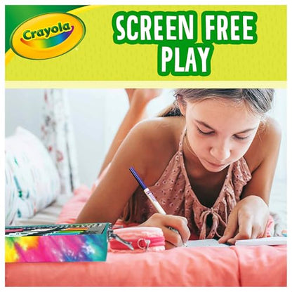 Crayola Inspiration Art Case Coloring Set - Tie-Dye (140ct), Art Supplies Set For Kids, Travel Drawing Kit, Gift for Girls & Boys, Ages 5+ [Amazon Exclusive]