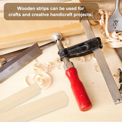 MECCANIXITY 6Pcs Basswood Sticks 1"x1"x4" Square Wooden Dowel Rods - size: 1" x 1" x 4"