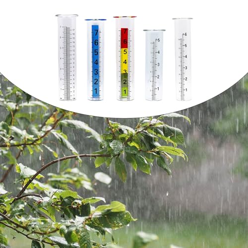 Rain Gauges Upgraded Outdoor Rain Gauges Rain Meter Featuring Large Number & Effect for Easy Reading & Installation