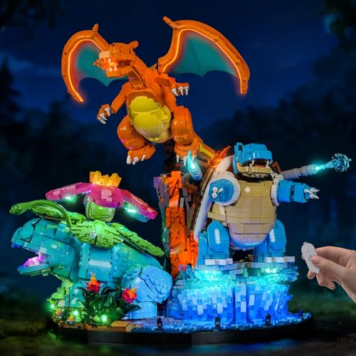 LED Lighting Compatible with LEGO Venusaur, Charizard and Blastoise 72153 - JUST Lights,Light Kit Compatible with LEGO 72153,NOT Included The Model