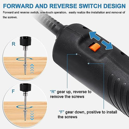 MXBAOHENG Electric Screwdriver Torque Adjustable 5mm Bit AC 110-220V - size: 101