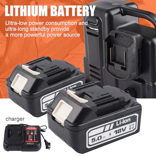 HZLZRZ Electric Hydraulic Pump Power Pack, Single Acting 110v/120v 10000 psi,Unit 2 Stage(1st Stage/290 Psi, 2nd Stage/10,000 Psi), One Way Mini in Battery Version, no Need to Plug in - style: HZLE-700