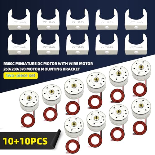 10PCS DC 3V Mini Motors with Brackets for DIY Wind Turbine Toys