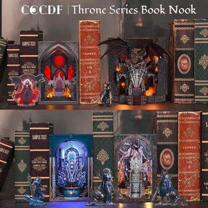 CCCDF Throne of Blades Book Nook Kit, Beginner 3D Wooden Puzzle for Adults - color: Throne of Blades