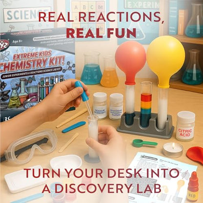 Playz Extreme Chemistry Educational Science Kits for Kids Age 8-12