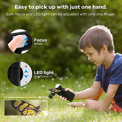 Andonstar AD203 Handheld Digital Microscope, Portable Pocket Microscope - color: Black