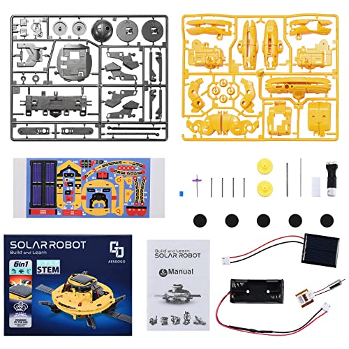 AESGOGO STEM Projects for Kids Ages 8-12, Science Experiment Solar Robot Toys for Kids to Build.