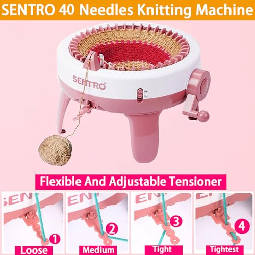 Cyandream SENTRO Knitting Machine 40 Needles, Circular Loom for Beginners