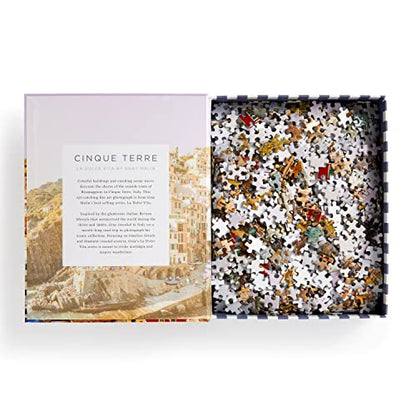 Galison Gray Malin Cinque Terre 1000 Piece Puzzle, Collector Book Box - color: Cinque Terre