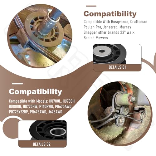 587973001(2) 587969201(1) 580364609(1) Belt Repair kit for Husqvarna AWD Belt Repair kit, Fits Model LC356VB, LC221RH, L 321AHX L, 321AH, Replaces 580364603