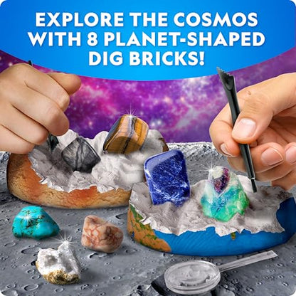 National Geographic Space Gemstone Dig Kit with 16 Real Specimens - style: 8 Planet-shaped Dig Bricks