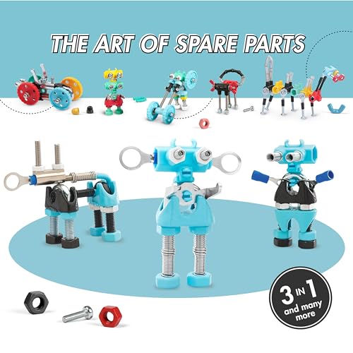 The Off Bits CareBit Build Your Own Robot Toy Construction Set, Educational Gift STEM Activities Learning Kit, Creative Build and Play Model Kit Steam Toys for 6 7 8 9 10+ Year Old Boys & Girls - style: CareBit