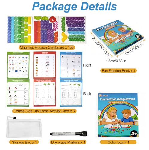 Magnetic Fraction Educational Puzzle & Homeschooling Math Manipulatives