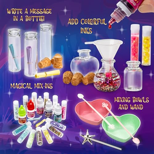 GirlZone Fairy Potions Wish Maker Set - 3 x 6.8 x 9.1 in, Multicolor, Box, Ages 7+ - Magical Play Set & Potion Craft Kit with Spell Kits for Kids