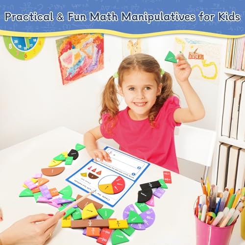 Magnetic Fraction Tiles & Fraction Circles Set-Fraction Manipulatives