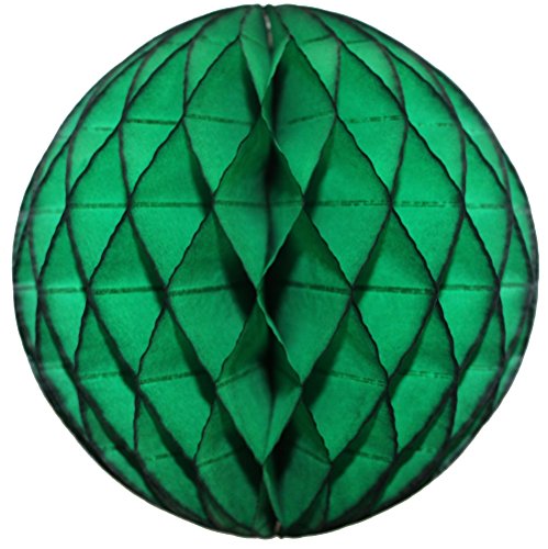 Devra Party Dark Green Honeycomb Tissue Paper Balls Set of 3 (12 inch, 8 inch, 5 inch) - color: Dark Green