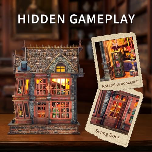 Book Nook Kit DIY Miniature House 3D Wooden Puzzle - Magic Wonder House - color: Magic Wonder House