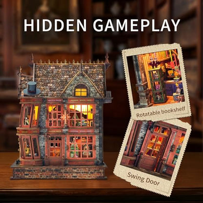Book Nook Kit DIY Miniature House 3D Wooden Puzzle - Magic Wonder House - color: Magic Wonder House