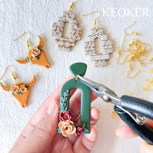 Keoker Polymer Clay Jewelry Making Kit, 103 PCS Clay Earring Making Kit for Teens and Adults, Fashion Designer Kits, Polymer Clay Earrings Kit Crafts, Great Gifts - color: basis