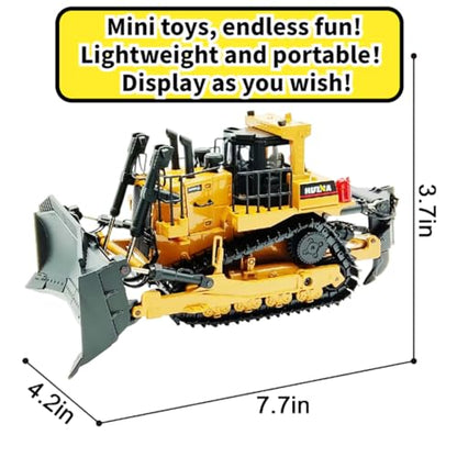 Die Cast Construction Toy All-Metal Heavy Bulldozer Model 1:50 Scale - Highly Detailed, Perfect for Collectors and Display, Durable Alloy Material, Ideal Gift - style: Heavy Bulldozer model