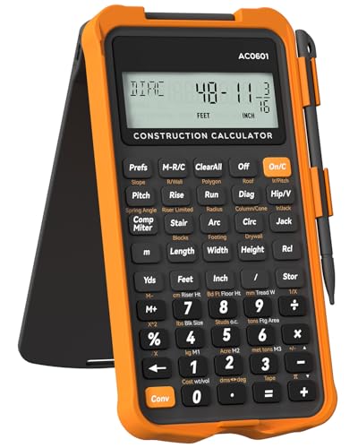 ROATEE Construction Calculator with Writing Tablet Industrial & Scientific - color: Gray Orange