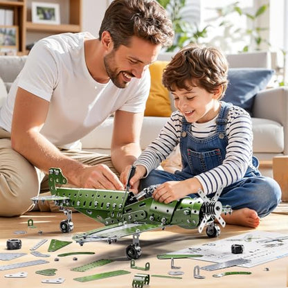 Metal Model Airplane Kits - STEM Projects for Kids Ages 8-12, Assembly Educational Building Toys Model Aircraft Metal for Kids Boys Girls 8 9 10 11 12 Years Old - style: Model Airplane