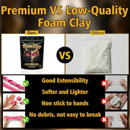 MEARCOOH Modeling air Dry Foam Clay Rose Red Cosplay Clay 300g (10.58oz) - color: Red, size: 300g