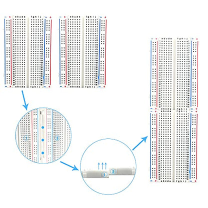 MCIGICM 400 Points Solderless Breadboard, 4 Pcs