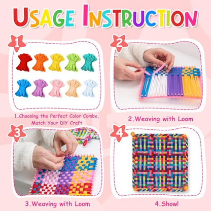 Bafeil 1000 PCS Loom Refill Loops for 7-10 Inch Weaving Looms - color: 10 color