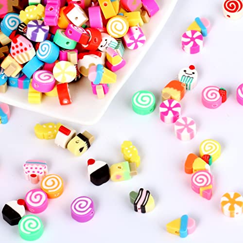 200PCS 10mm Colorful Candy Polymer Clay Beads Bulk for Jewelry Making Craft - color: Clay Candy