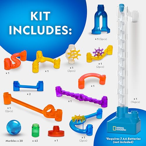 National Geographic Marble Run Building Set with Motorized Elevator - style: 95-Piece Marble Run