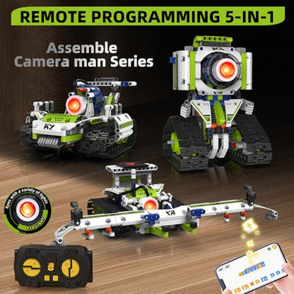 STEM Robot Building Kit Toys,2026 New 5 In1 STEM Toys Robotics Set for Kids - color: K96158
