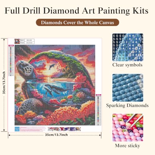 CSZPPQAF Diamond Painting Kits for Adults, Sea Turtle Diamond Art - color: KM1269-1