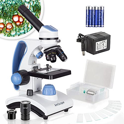 AmScope M162C-2L-PB10-WM "Awarded 2018 Best and Microscope Kit" - 1000X - style: Microscope Kit