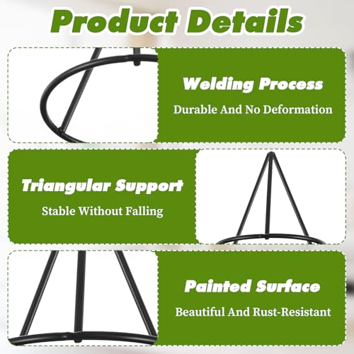 Tyqour 3 Pcs Avocado Tree Growing Kits - Avocado Seed Starter Vase Rack, Seed Holder for Mason Jar of Wide-Mouth, Triangular Metal Bracket for Home Office, Gardening Lovers Gift (Black,Without Jar)