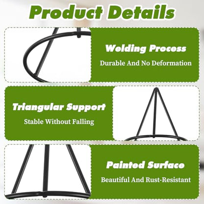 Tyqour 3 Pcs Avocado Tree Growing Kits - Avocado Seed Starter Vase Rack, Seed Holder for Mason Jar of Wide-Mouth, Triangular Metal Bracket for Home Office, Gardening Lovers Gift (Black,Without Jar)