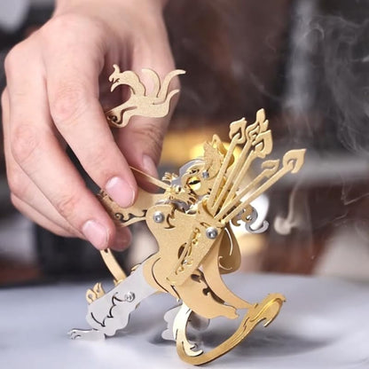 3D Metal Puzzle King Cat, Red - color: King Cat Red