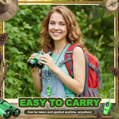 Sabary 12 Set 72 Pcs Explorer Kit Bug Catching Kit for Outdoor with Binoculars, Butterfly Net, Magnifying Glass, Compass Whistle, Tweezers and Observation Box for Outdoor Hiking Wilderness Adventure