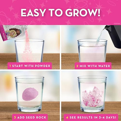 Barbie Crystal Growing Kit with 3 Sparkling Crystals for Kids Ages 8-12