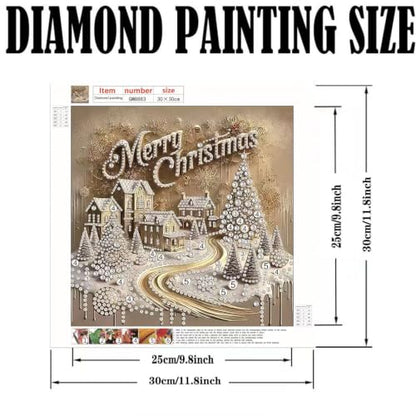 Merry Christmas Pearl Diamond Art Kits for Adults,5D Diamond Painting Kit - color: GM8883