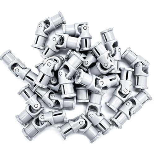 80pcs New Light Grey Universal U Joint 3L Compatible with legoes (61903/62520c01) Suspension & Drivetrain Robot Motor Robotics Advanced Building mindstorms EV3 NXT Part - color: Gray