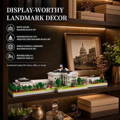 White House Micro Mini Building Block Set 3000 Pcs - style: White House