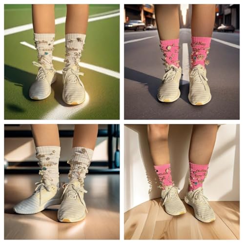 BIIQAKOO Socks Charms Sneaker Shoe Charms for Sock Safety Pins Junk Sock Brooches and Pins for Women Jewelry Charms Kit for Hat Clothes