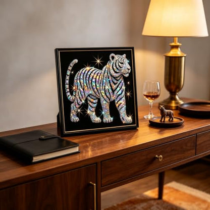 BYGFHLYW Tiger 5D Diamond Painting Kit for Adults, Animal Diamond Art Kits - color: KM1225-1