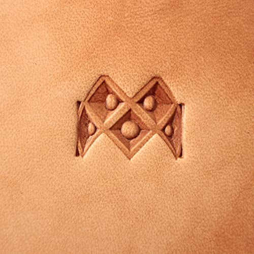 DandS ltd Leather Stamp Tool, Geometric, Professional Steel Craft Tool for Leatherworking, Embossing, Carving & Stamping Leather Projects, Belts Wallets & DIY Projects Compatible with Mallet #496