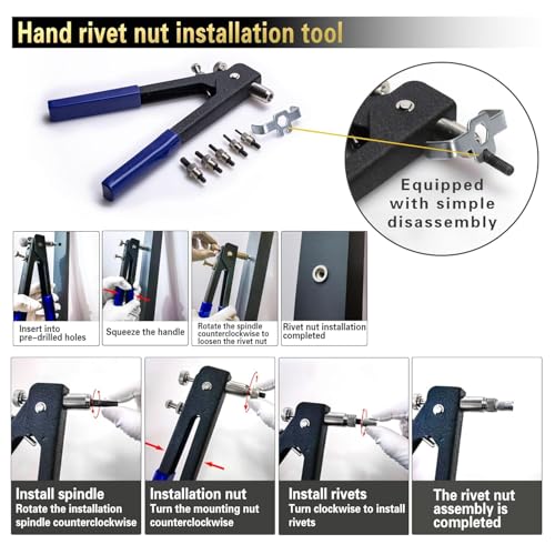 ASKWAY Rivet Nut Tool Kit 540Pcs Nut Riveter Tool Kit