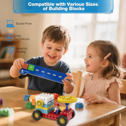 10-in-1 ICBlocks Screen-Free Coding Robot Kit for Kids, 85+ PCS Science Kits, Stem Robotics Building, Educational Coding Projects Gifts for Boys & Girls Ages 3-6 Years - style: ICBlock