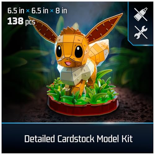 4D Build Pokémon Eevee 3D Puzzle Model Kit, Desk Décor, Shelf Display - style: Eevee 238 pcs