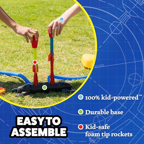 Stomp Rocket Original Dueling Rocket Launcher for Kids, 4 Rockets - style: Dueling Launcher + 4 Rockets