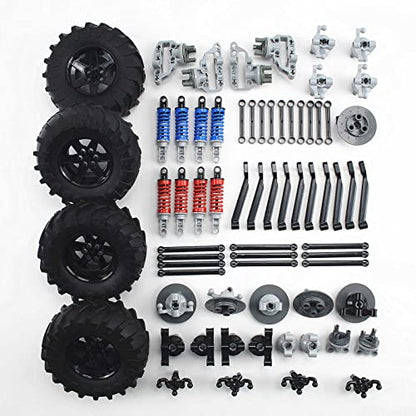 Technical Parts Vehicles Suspension Accessories with Tire 107x44 Technical Parts Set Compatible with All Major Brands, MOC Parts Building Toy DIY Replacement Spare Kit (68pcs) - style: MA68